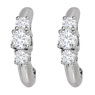 3 Stone Diamond Earrings